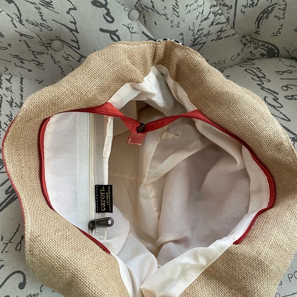 NWT CATORI Hira printed fabric scoop shopper embroidered hobo tote shoulder bag - Picture 3 of 10